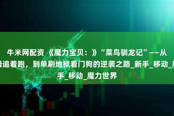 牛米网配资 《魔力宝贝：》“菜鸟驯龙记”——从被史莱姆追着跑，到单刷地狱看门狗的逆袭之路_新手_移动_魔力世界